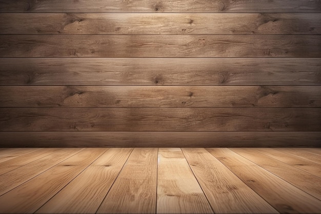 Foto plataforma de madera de roble con textura de pared de madera