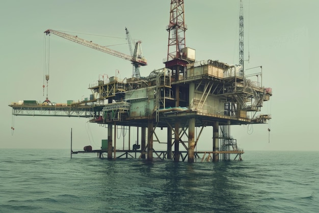 Foto plataforma petroleira offshore no mar