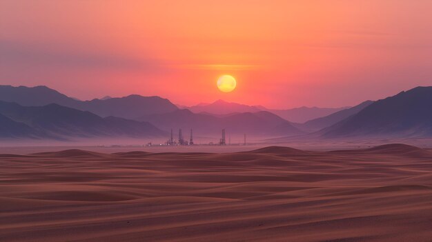 Las plataformas petroleras de la Frontera Dorada perforan el cielo mientras el sol del desierto arde