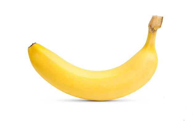 Plátano aislado sobre fondo blanco.