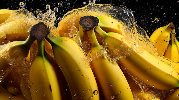 Plátano amarillo fresco Generar IA