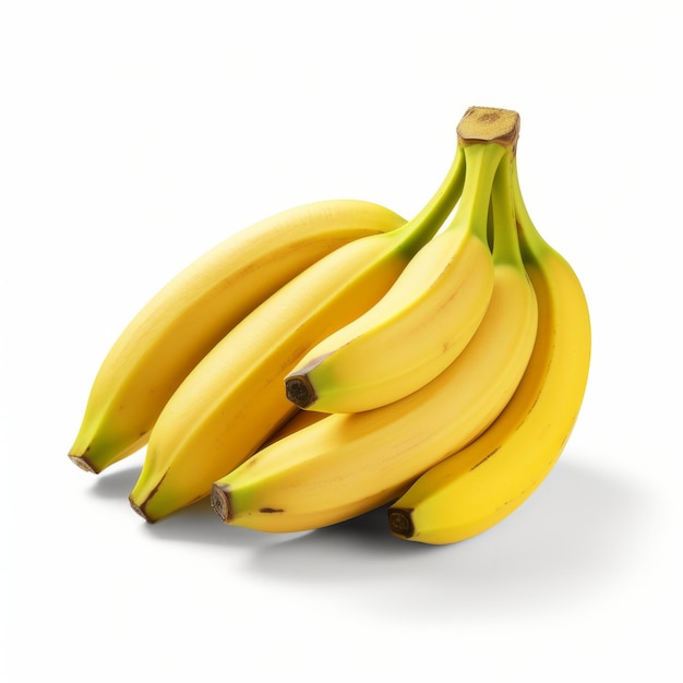 Plátanos aislados sobre fondo blanco