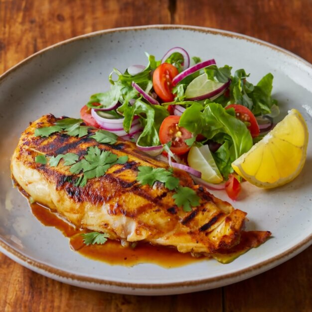 Foto plato de agua para la boca pescado zarandeado plato tradicional mexicano