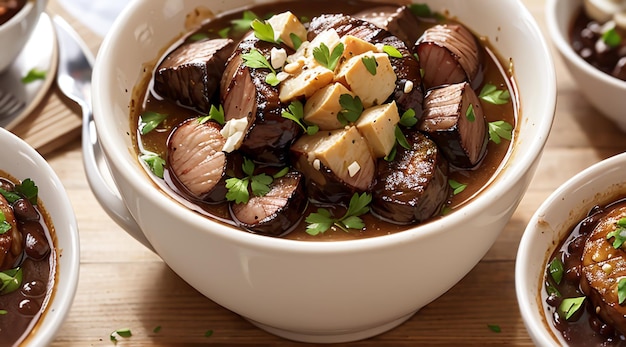 un plato de Boeuf Bourguignon