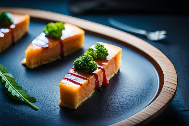 un plato de comida con brócoli y un tenedor