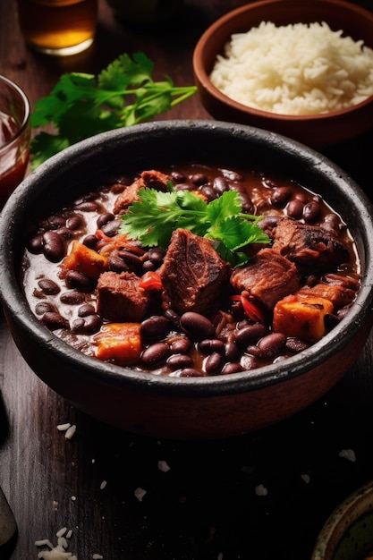 Un plato de comida con carne y verduras.