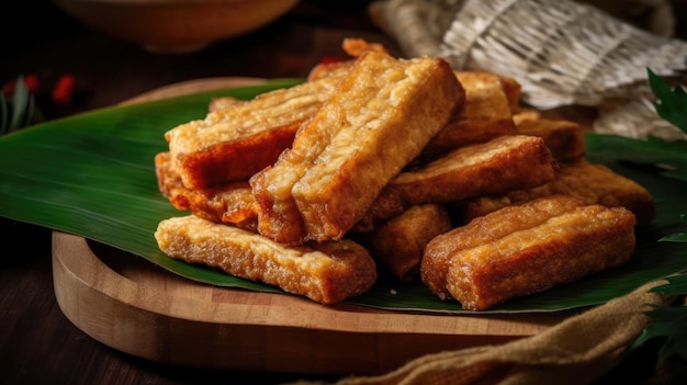 Un plato de comida con una cesta de palitos de pan.