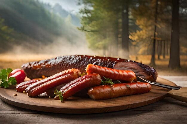 Foto un plato de comida que dice 