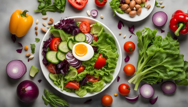 un plato de comida que incluye huevos tomates y un huevo