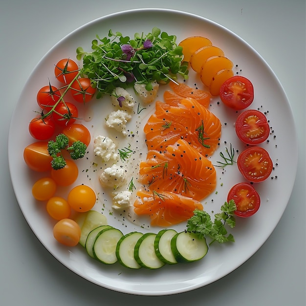 Foto plato de comida saludable