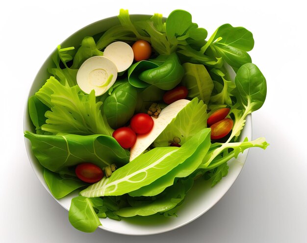 Un plato de ensalada con tomates, berenjenas y queso.