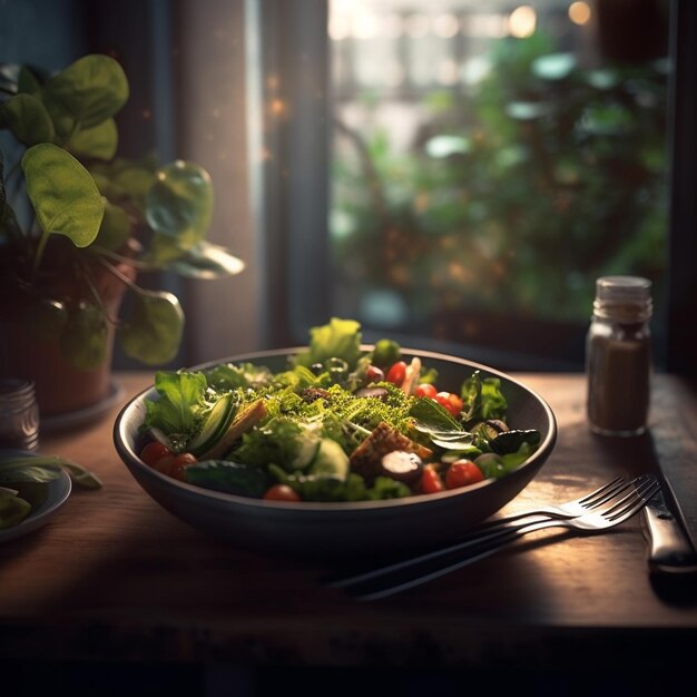 Un plato de ensalada con zanahorias y zanahorias.