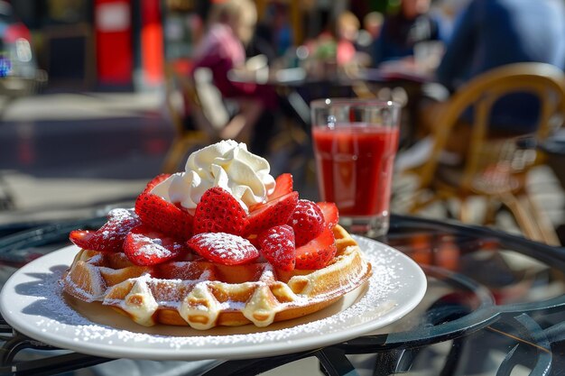 Foto un plato de fresas