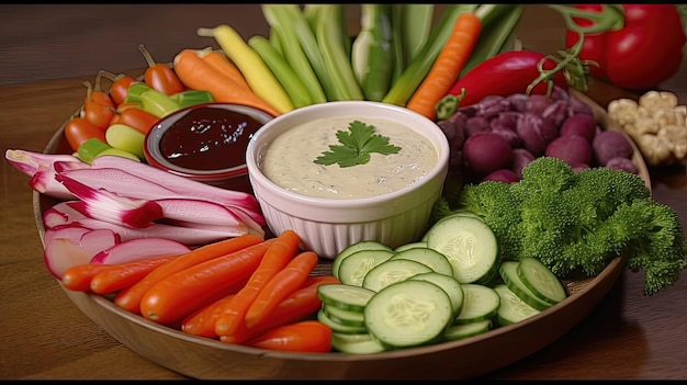 Este plato frío de verduras crudas es una forma sabrosa y nutritiva de disfrutar una variedad de verduras crudas.