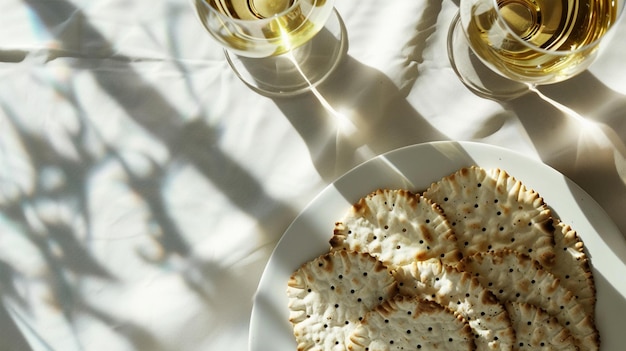 un plato con galletas y galletas en él al lado de una galleta