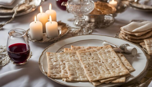 un plato de galletas con velas en él y una vela en el medio