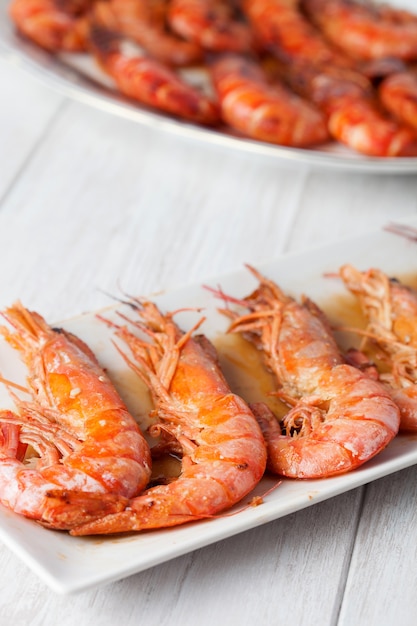 Plato de gambas al horno