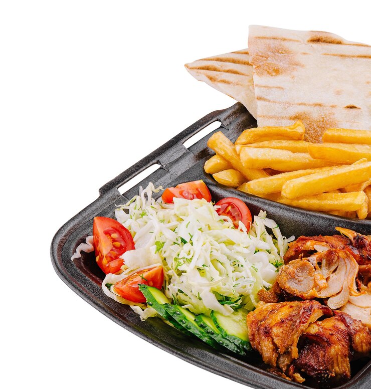 Plato giroscópico con lados frescos aislados en blanco