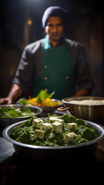 Un plato indio con mucho sabor saag paneer