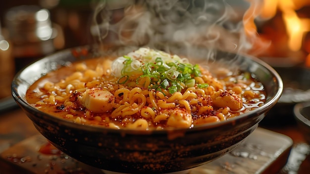 Plato japonés de fideos de ramen