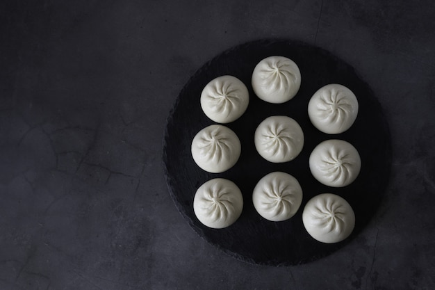 Plato con khinkali, receta georgiana