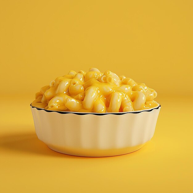 un plato de macarrones y queso con una botella de cerveza en el fondo