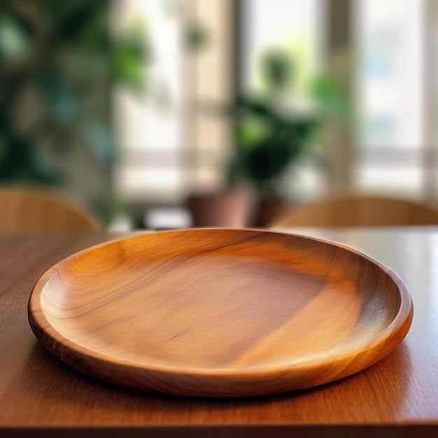 Plato de madera para fondo de maqueta