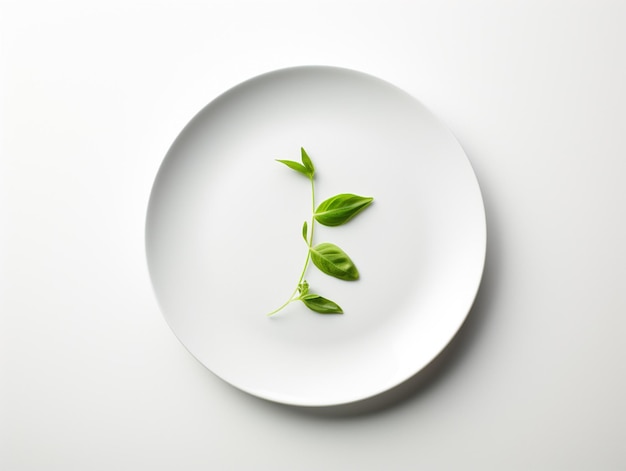 Plato minimalista de comida vegana.