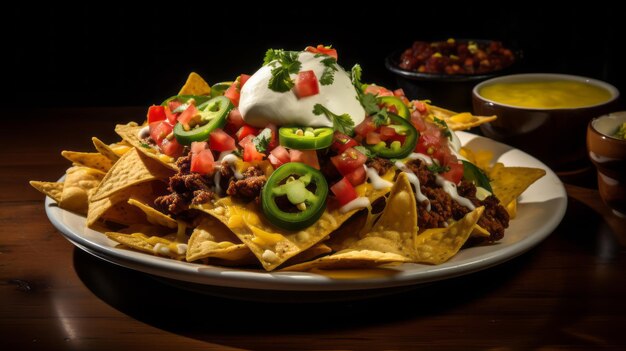 Un plato de nachos