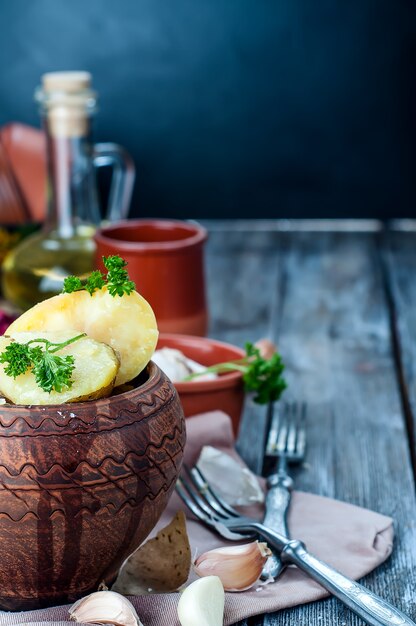 Plato nacional ucraniano es papas al horno