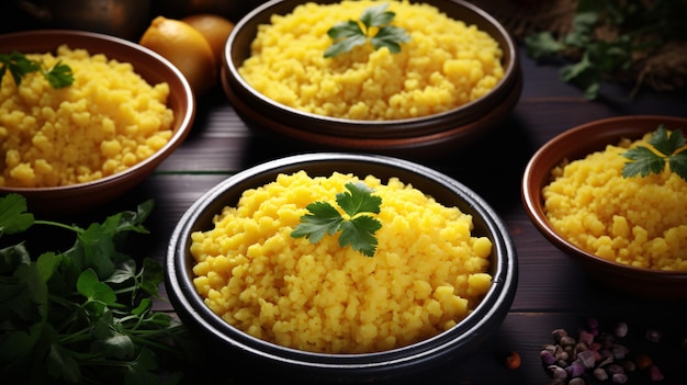 Plato original de cuscuz Cuscuz Brasil También conocido como Cuscus o Cuzcuz Norte y noreste de Brasil alimento típico de la cocina brasileña