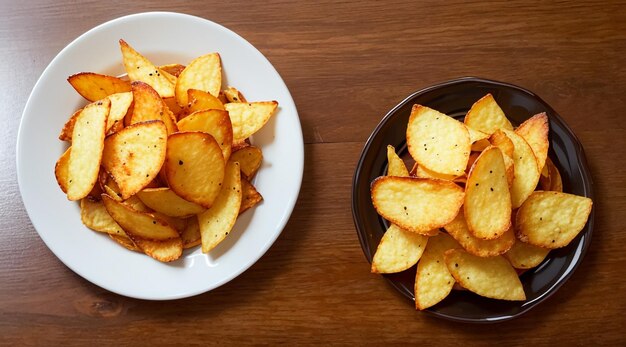 un plato de papas fritas perfectas