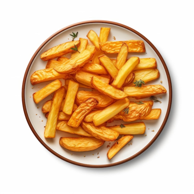 un plato de papas fritas