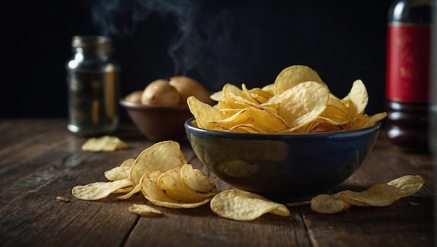 un plato de papas fritas