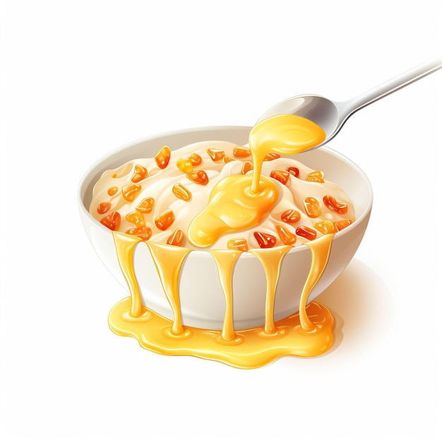 un plato de pasta con una cuchara en él que dice "pasta"