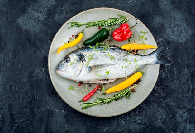 Un plato de pescado con verduras