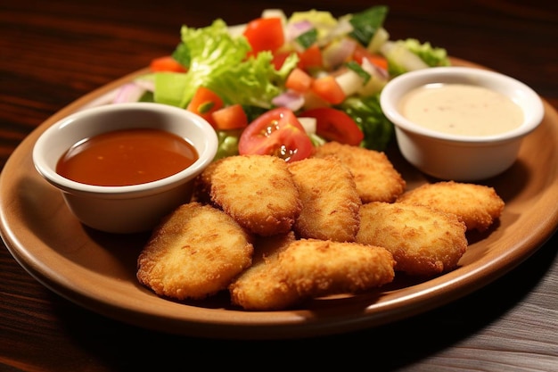 Un plato de pollo con nuggets servidos con un lado de tang 283_block_0_0jpg