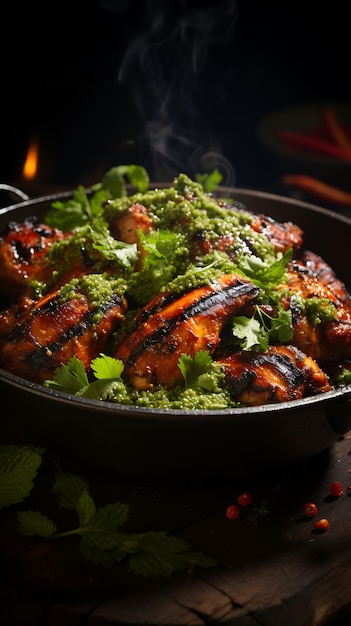 Plato De Pollo Tandoori Con Pollo Ahumado A La Parrilla Y Menta Ch India Culinary Culture Layout Website