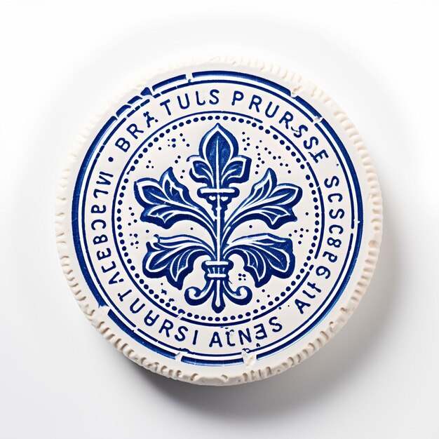 Un plato de porcelana con el logo de la provincia francesa.