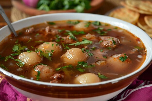 El plato de Pozole sirve la tradición