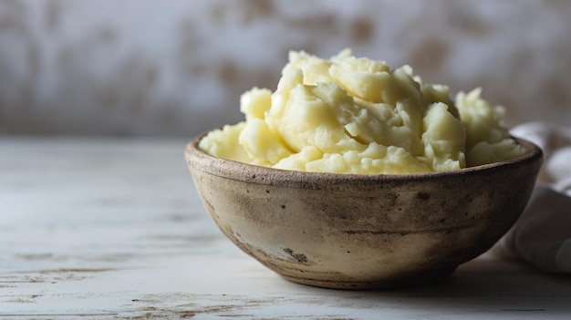 Un plato de puré de patatas