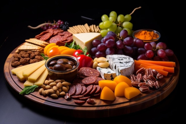 Foto un plato de queso hecho a mano es una delicia para los gourmets