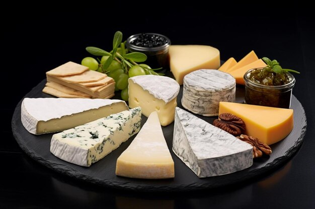 Un plato de queso hecho a mano es una delicia para los gourmets