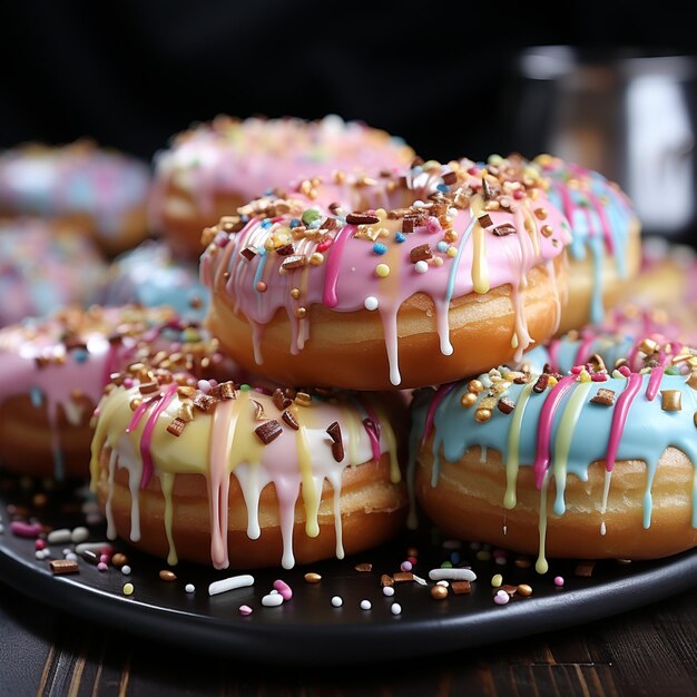 un plato de rosquillas generativo ai