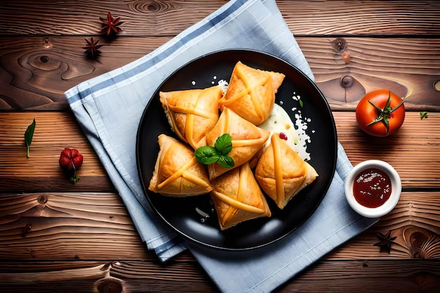 Un plato de samosas