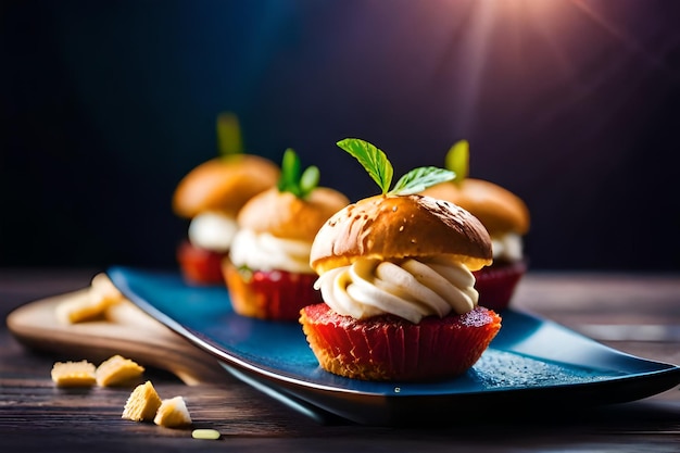 un plato con un sándwich y algunos bocadillos en él