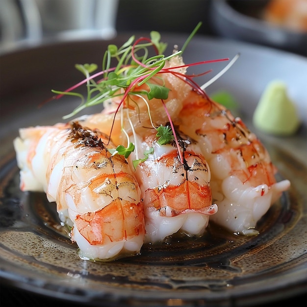 Un plato de sashimi gourmet