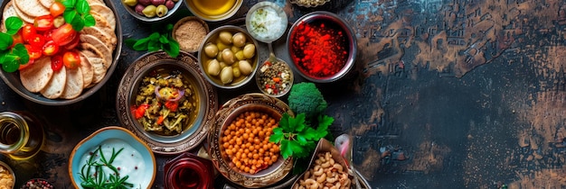 Plato del Seder de la Pascua con una amplia gama de alimentos simbólicos que reflejan el aspecto multicultural de las vacaciones