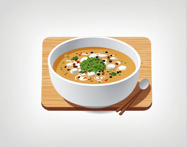 un plato de sopa con una cuchara y un trozo