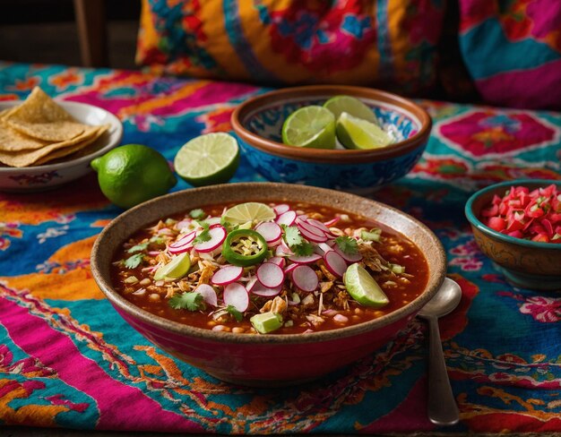 un plato de sopa con frijoles y pepino en él